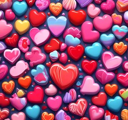 Obraz premium Illustration of Heart shape candy.