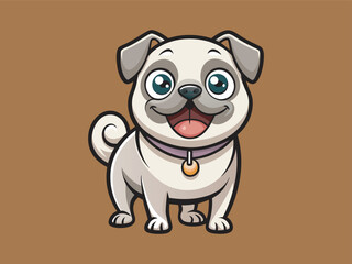Cute Dog vector art illustration file 