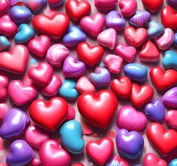 Fototapeta premium Illustration of Heart shape candy.
