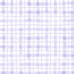 Purple Plaid Gingham Hand Drawn Background Pattern Overlay