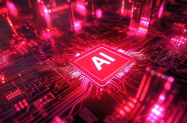 Futuristic Cyber Technology Innovation with AI, Data Mining, and Deep Learning. Cutting-Edge Computer Technologies Concept.