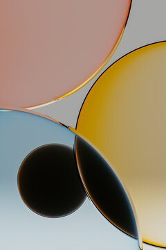 Abstract Geometric Design with Circular and Linear Patterns