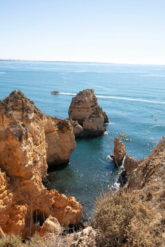 View of the ocean in Lagos Portugal
