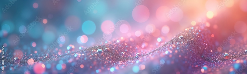 Aufkleber abstract iridescent background with glittering effect. pastel colors swirl, blend. futuristic tech v
