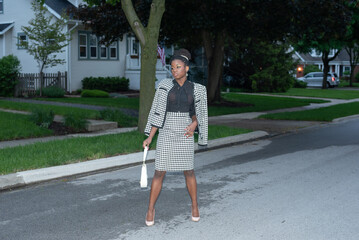 Stylish girl on a street