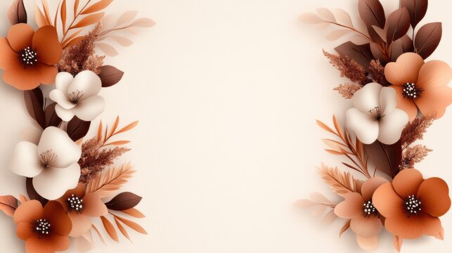 mothers day card design, elegant blush and cream floral frame with space for personalized text, perfect for a mothers day card