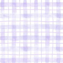 Purple Plaid Gingham Hand Drawn Background Pattern Overlay