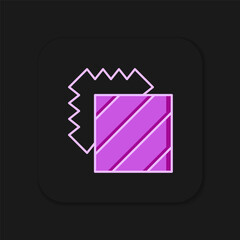 Filled outline Layers clothing textile icon isolated on black background. Element of fabric features. Flat filled outline style with shadow. Vector