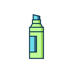 Filled outline Marker pen icon isolated on white background. Flat filled outline style with shadow. Vector