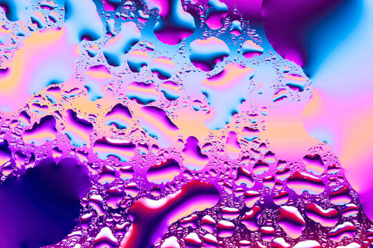 Psychedelic Water Drops Background  