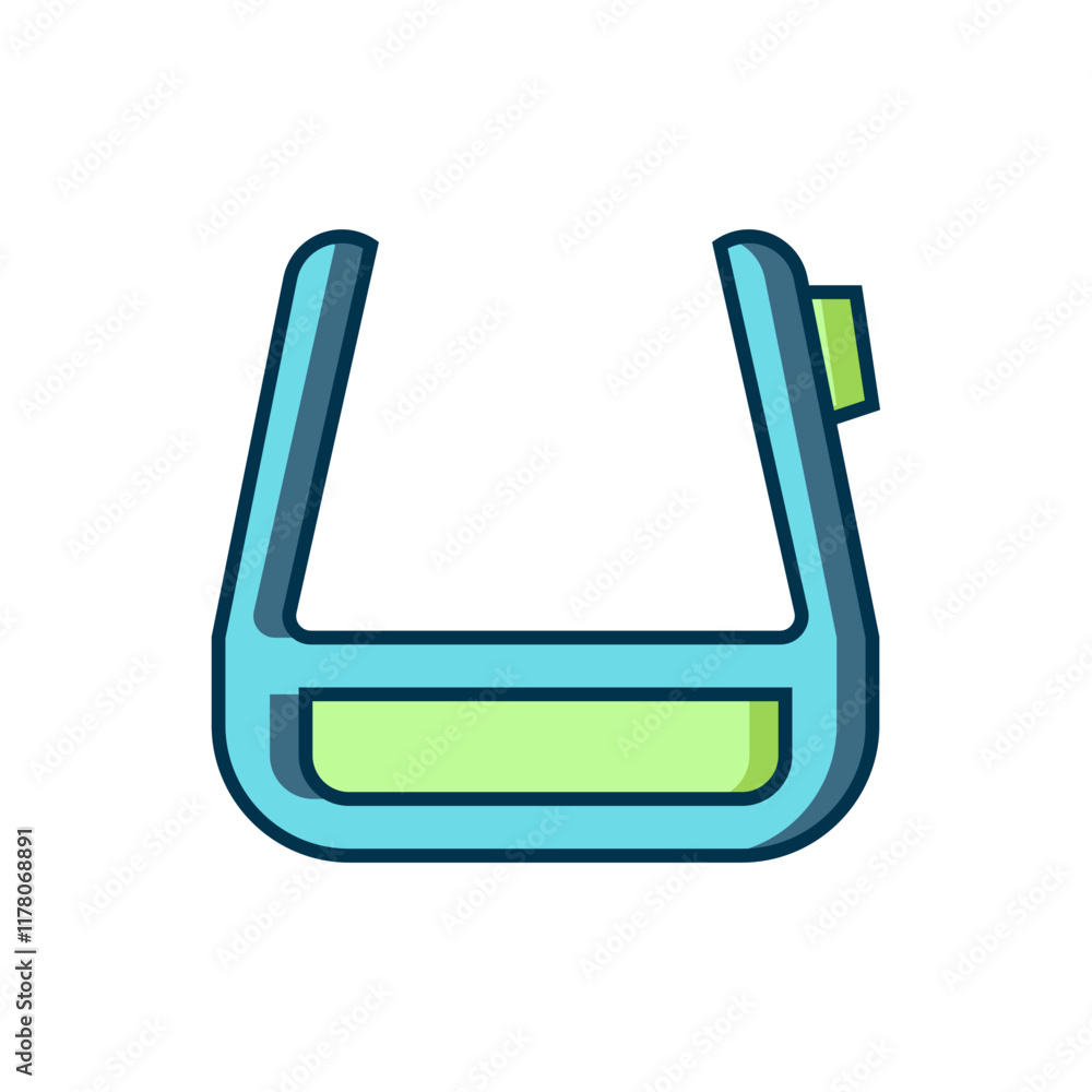Aufkleber filled outline smart glasses mounted on spectacles icon isolated on white background. wearable elect