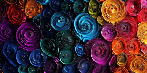 Fototapeta premium Abstract background with colorful spirals
