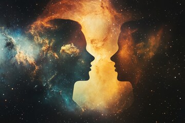 Gemini zodiac sign set against a stunning nebula background for astrological inspiration