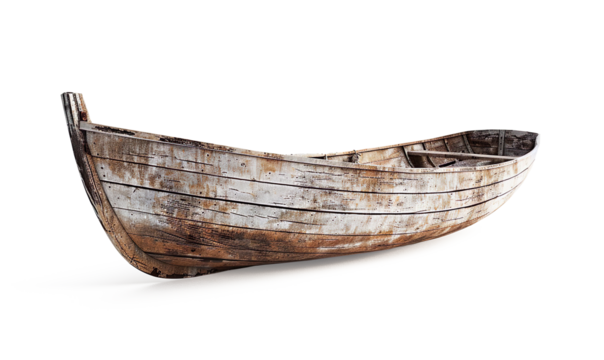  3D render asset of boat wooden older on a transparent background - Powered by Adobe