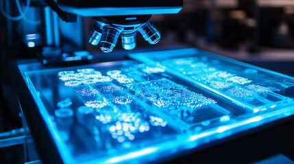 close up of a microscope