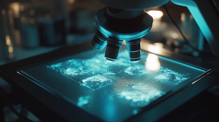 close up of a microscope