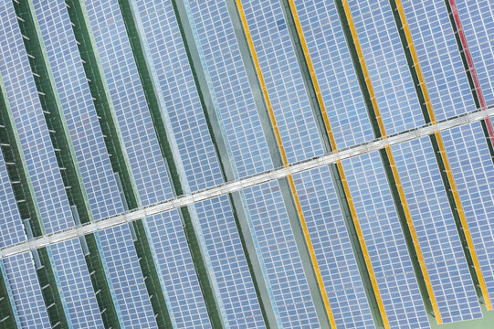 Floating Photovoltaic Equipment on a Pond