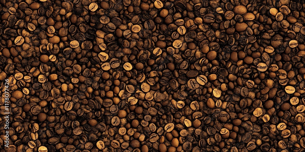 Poster rich brown beans texture pattern perfect for seamless design applications