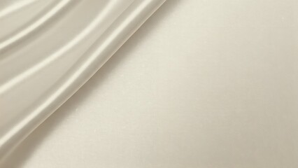 Smooth cream-colored fabric draped in elegant folds.