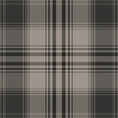 Masculine Plaid Seamless Vector Pattern warm gray classic tartan repeat for textile fabric wallpaper