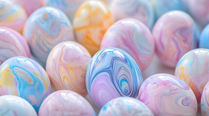 Marbled Easter Egg Color Structures in pastel tones