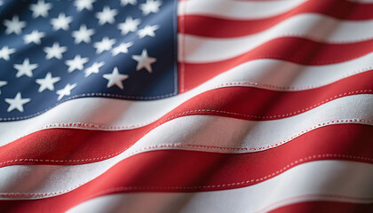 Obraz premium American flag waving in the wind