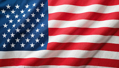 Fototapeta premium American flag waving in the wind