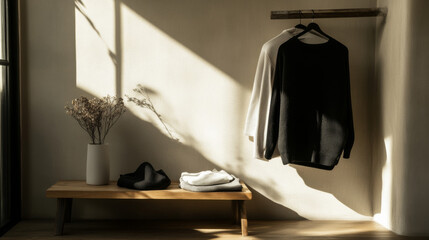 A minimalist setting focusing on comfort, elegance, and daily wear inspiration.