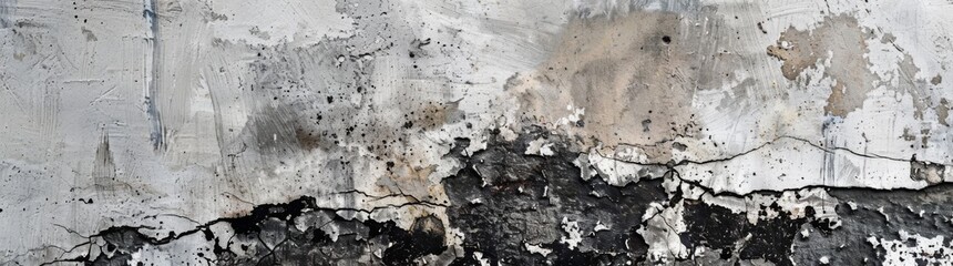 Seamless grunge dark black anthracite grey gray square mosaic concrete cement stone wall tiles pattern texture wide background banner panoramic panorama