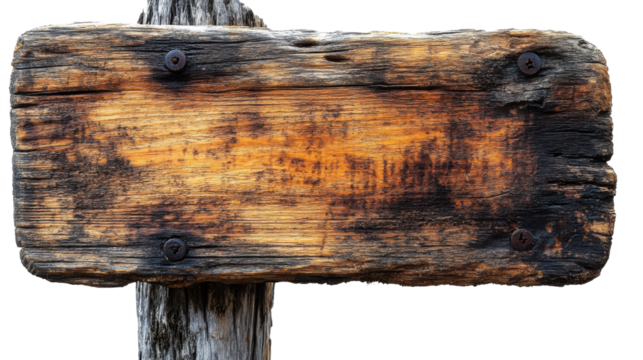 old wooden fence isolated on white background 