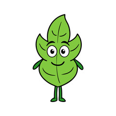 cartoon green leaf