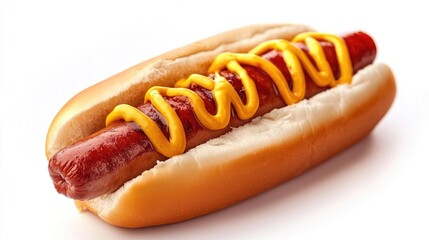 HOT DOG isolated on white background, clipping path, full depth of field.