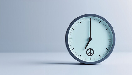 Clock symbolizing peace and awareness