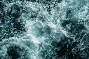 Fototapeta premium Waves of water of the river and the sea. Detailed photo textured background