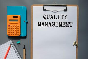 Total Quality Management TQM is shown using a text