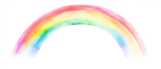 Obraz premium Bright rainbow arch created with vibrant watercolor techniques