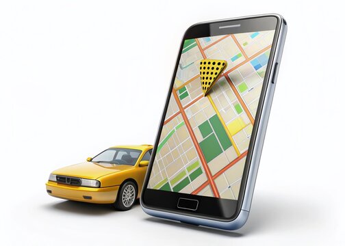 Smartphone App: Ordering a Taxi - Mobile Transportation Service