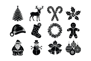 christmas icons set