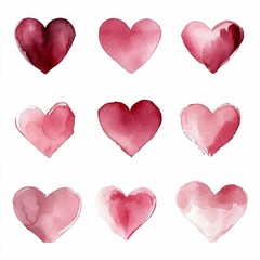 Charming Watercolor Heart Pattern for Romantic Designs and Creative Inspirations