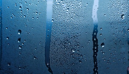 water drops on blue