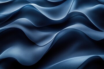 Obraz premium A close-up shot of blue fabric with wavy texture, suitable for use in design or photography projects