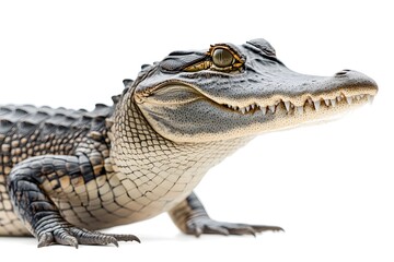 Obraz premium Baby Alligator's Powerful Jaws, Close Up