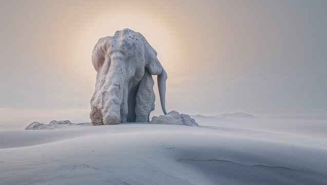 Rocky desert with sunrise