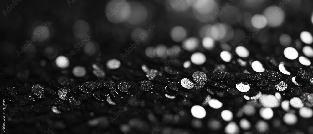 Poster grunge overlay texture featuring shimmering sequins on a dark background
