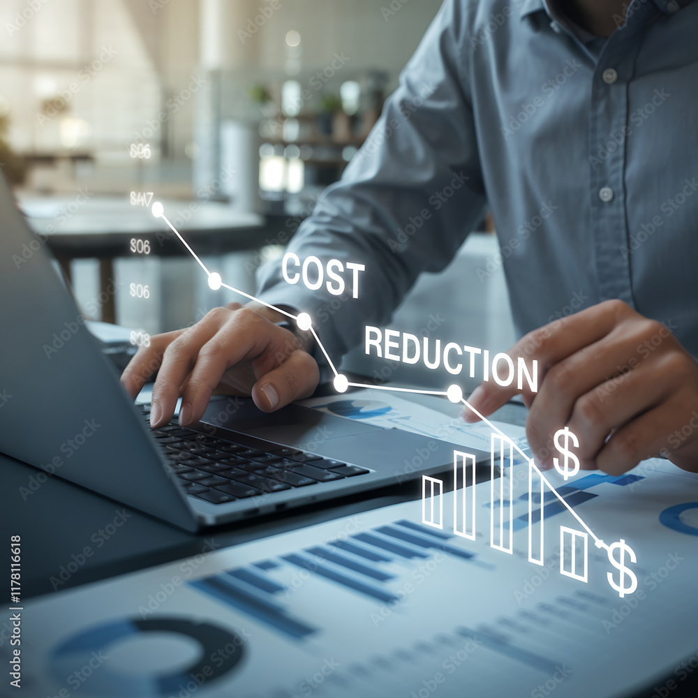 Poster innovative cost reduction strategies for business efficiency and profitability through optimized res
