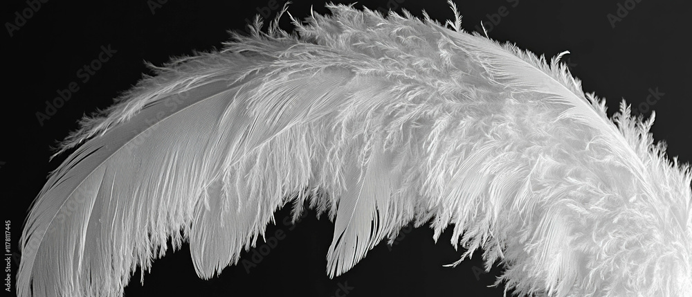 Poster delicate feather patterns create an elegant overlay texture for creative designs