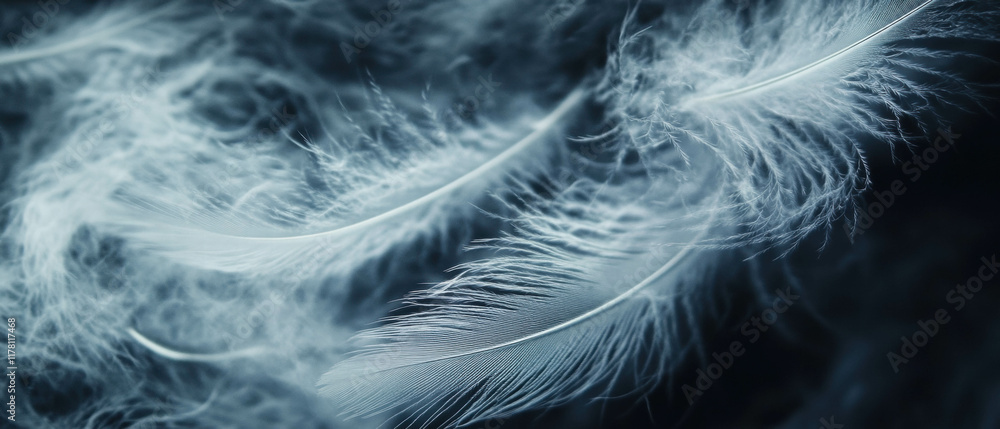 Aufkleber delicate feather overlay texture showcasing intricate patterns in soft tones