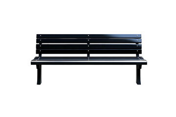 Black Park Bench: 3D Model, Transparent Background