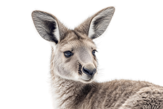 Kangaroo Portrait:  Transparent Background Image