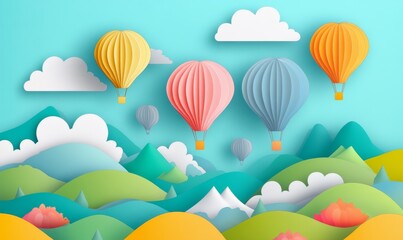 A whimsical scene of colorful helium balloons flying high in the sky, often associated with joyous celebrations and events.